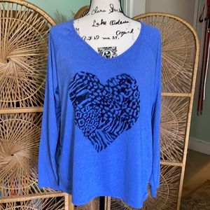 JMS Size 2X Heart on front